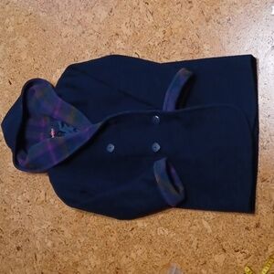 Alorna Vintage Women's Wool Blend Navy Double Breasted Coat Size L